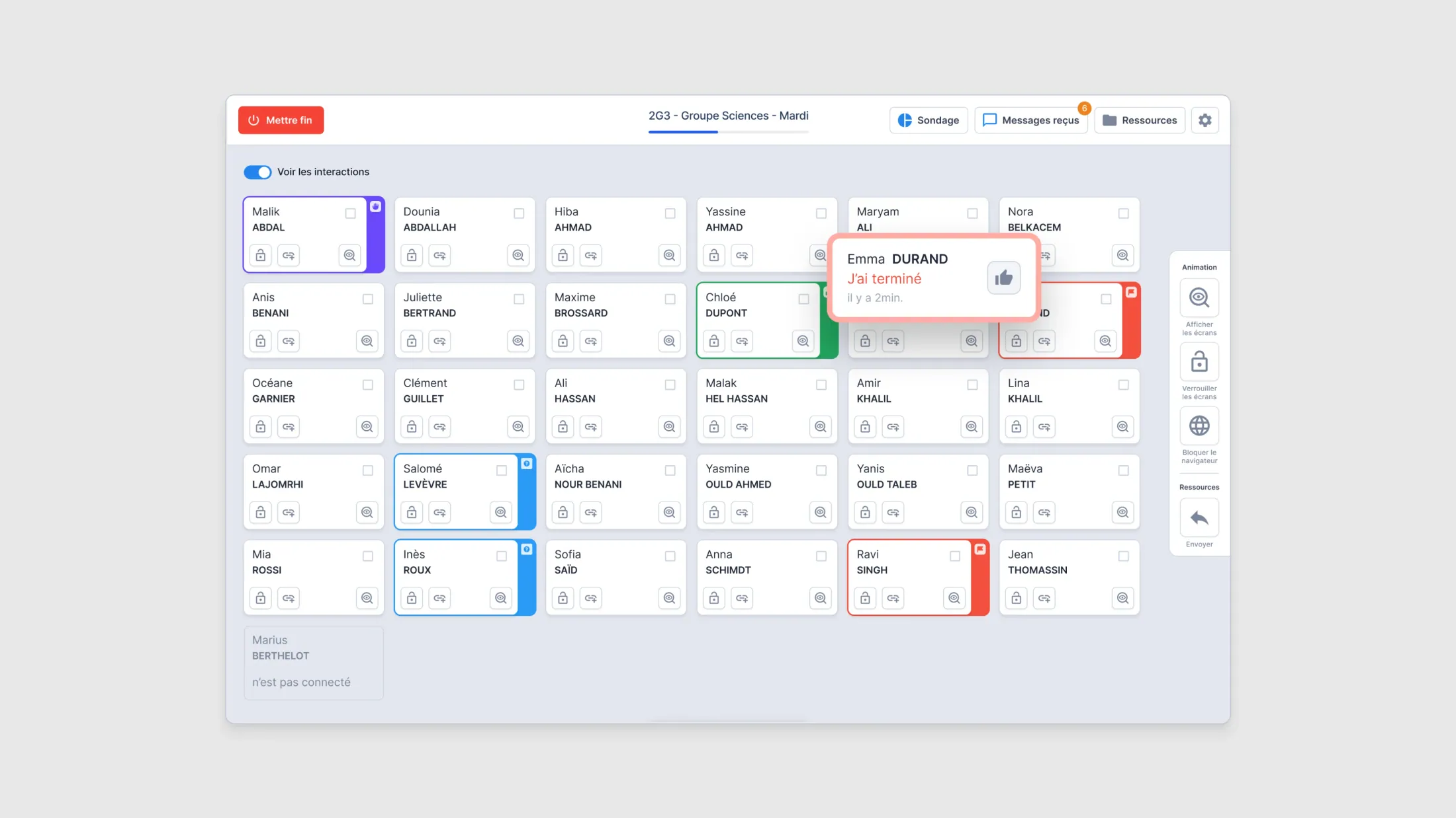 SQOOL Classe — UI